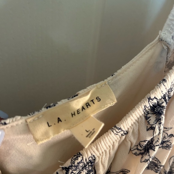 NWT Pacsun Blue Floral Mini Dress // LA hearts // Size Large - Picture 5 of 10